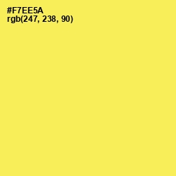 #F7EE5A - Candy Corn Color Image