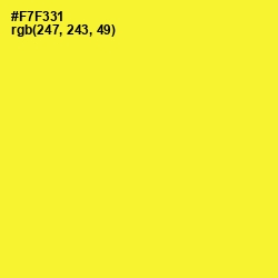 #F7F331 - Golden Fizz Color Image