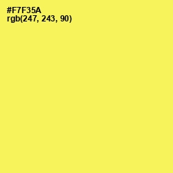 #F7F35A - Candy Corn Color Image