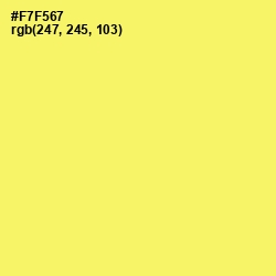 #F7F567 - Canary Color Image
