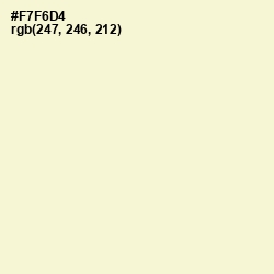 #F7F6D4 - Citrine White Color Image