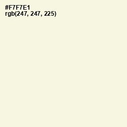 #F7F7E1 - Quarter Spanish White Color Image