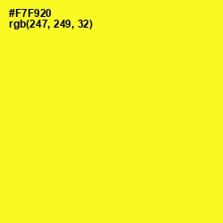 #F7F920 - Golden Fizz Color Image