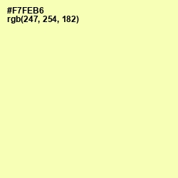 #F7FEB6 - Shalimar Color Image
