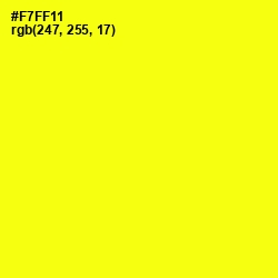 #F7FF11 - Yellow Color Image