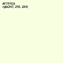 #F7FFE0 - Hint of Yellow Color Image