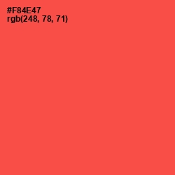 #F84E47 - Sunset Orange Color Image