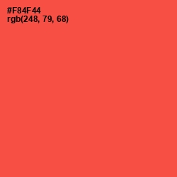 #F84F44 - Sunset Orange Color Image