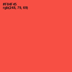 #F84F45 - Sunset Orange Color Image