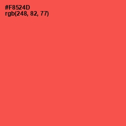 #F8524D - Sunset Orange Color Image