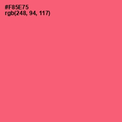 #F85E75 - Wild Watermelon Color Image