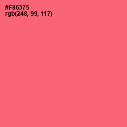 #F86375 - Brink Pink Color Image