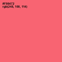 #F86472 - Brink Pink Color Image