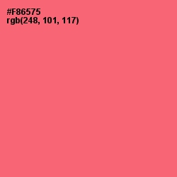 #F86575 - Brink Pink Color Image