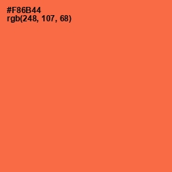 #F86B44 - Persimmon Color Image