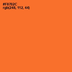 #F8702C - Burning Orange Color Image