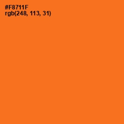 #F8711F - Pumpkin Color Image