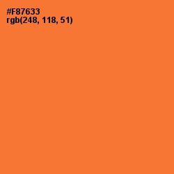 #F87633 - Burning Orange Color Image