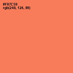 #F87C59 - Coral Color Image