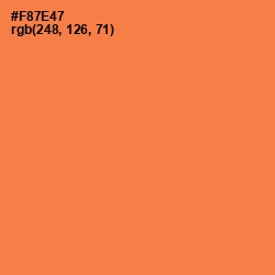 #F87E47 - Coral Color Image