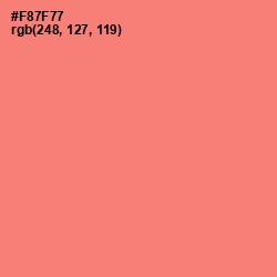 #F87F77 - Brink Pink Color Image