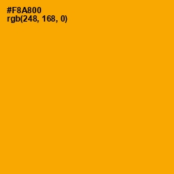 #F8A800 - Yellow Sea Color Image