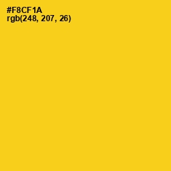 #F8CF1A - Lightning Yellow Color Image