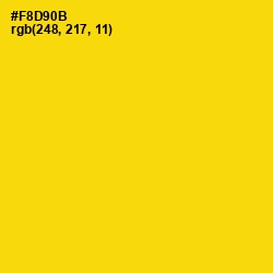 #F8D90B - School bus Yellow Color Image