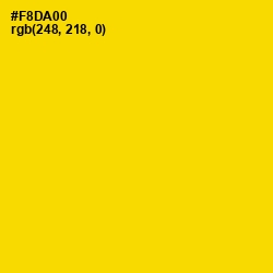 #F8DA00 - School bus Yellow Color Image