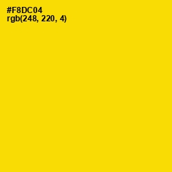 #F8DC04 - School bus Yellow Color Image