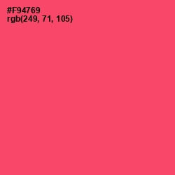 #F94769 - Carnation Color Image
