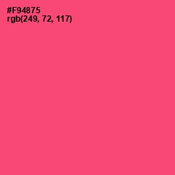 #F94875 - Wild Watermelon Color Image