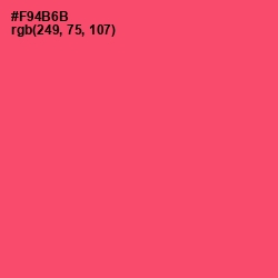 #F94B6B - Carnation Color Image