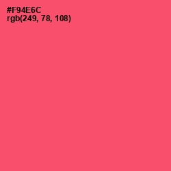 #F94E6C - Carnation Color Image