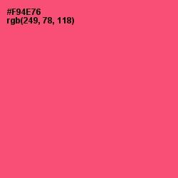 #F94E76 - Wild Watermelon Color Image
