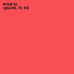 #F94F54 - Sunset Orange Color Image
