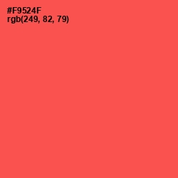 #F9524F - Sunset Orange Color Image