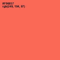 #F96857 - Persimmon Color Image