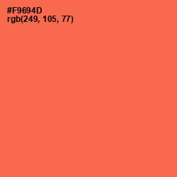 #F9694D - Persimmon Color Image