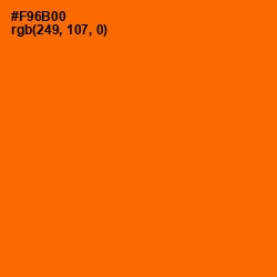 #F96B00 - Blaze Orange Color Image