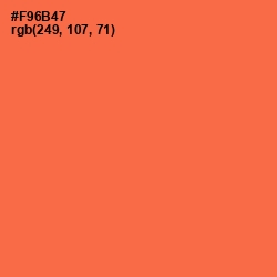 #F96B47 - Persimmon Color Image