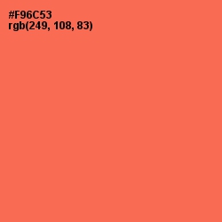 #F96C53 - Persimmon Color Image