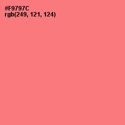 #F9797C - Brink Pink Color Image