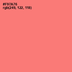 #F97A76 - Brink Pink Color Image