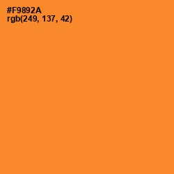 #F9892A - Carrot Orange Color Image