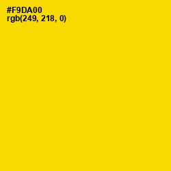 #F9DA00 - School bus Yellow Color Image