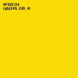 #F9DC04 - School bus Yellow Color Image