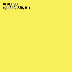 #F9EF5B - Candy Corn Color Image