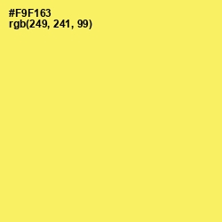 #F9F163 - Canary Color Image