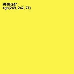 #F9F247 - Gorse Color Image